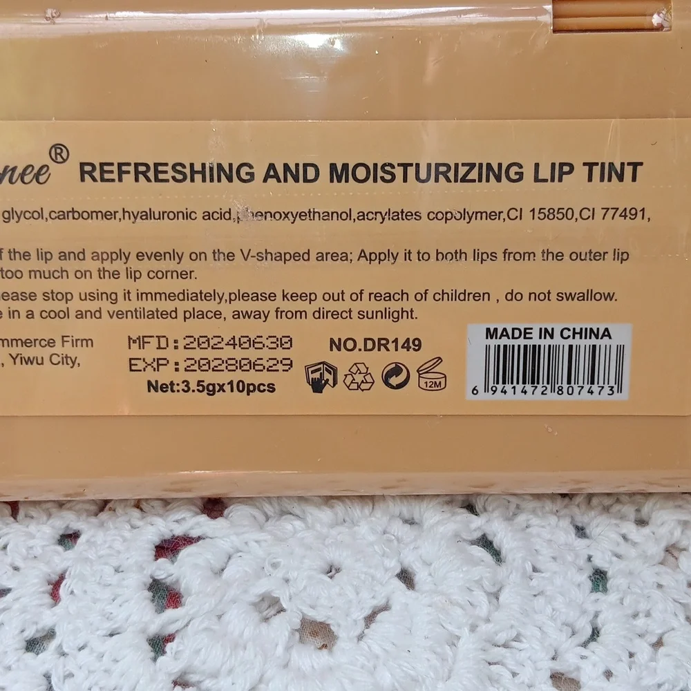 🆕️DRAGONRANEE MINI LIPGLOSS/LIP TINT SET OF 10 IN ADORABLE 🧸TEDDY🧸BOX *Y2K*